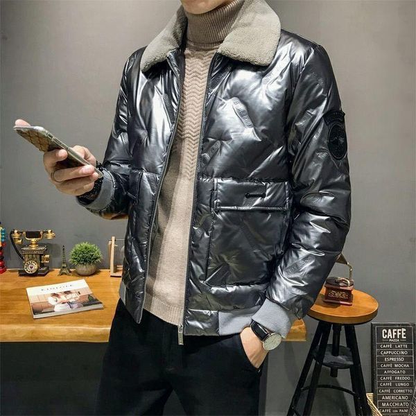 

2020 men's winter jacket jacket with thick down, Black