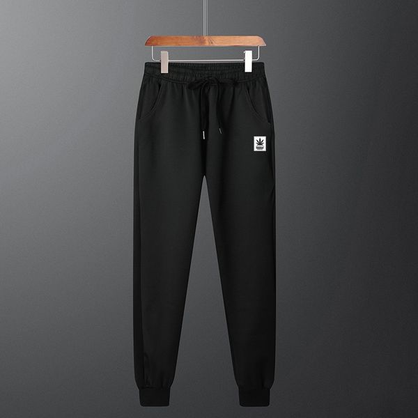 

2020 autumn new youth men's loose elastic casual sports men's casual pants sports pants elastic maple leaf patch fdwdt, Blue