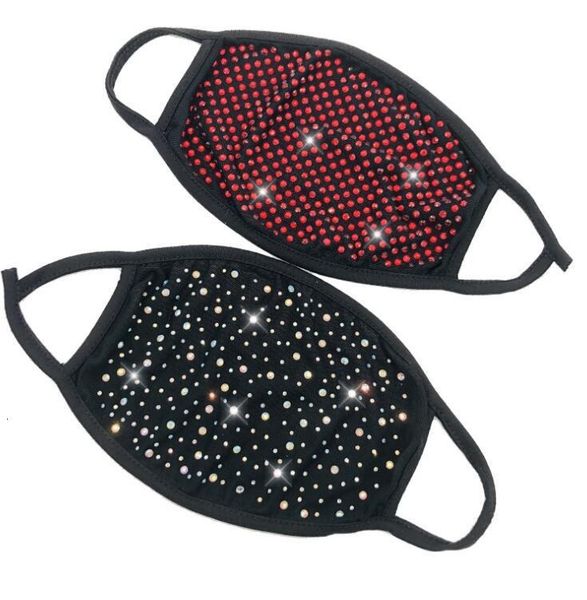 

masks rhinestone diamond face crystal mask protetive shine sparkle reusable washable cloth face cover for teenager adult
