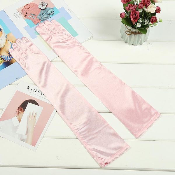 

opera length long hand gloves for wedding finger yellow purple bridal wedding gloves new arrival dance girls gloves st214 h sqcmjq, White