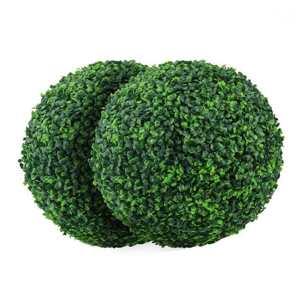

2 pcs 15.7 inch artificial plant ary ball faux boxwood decorative balls for backyard,balcony,garden,wedding dÃ©cor1