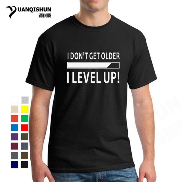 

new i don't get older i level up funny birthday nerd gamer holiday short sleeve humor funny sport hooded sweatshirt hoodie men t shirt