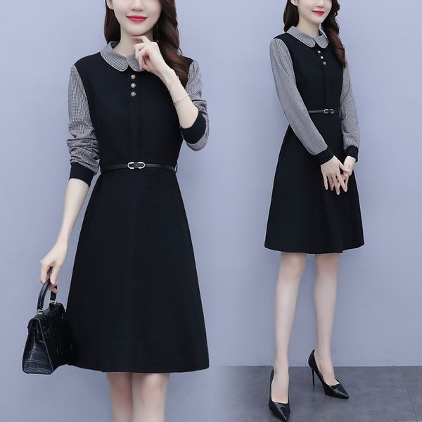 

business released 2021 dressed in spring plus size l-4xl fat ladies work women wear fine clothes k5io, Black;gray