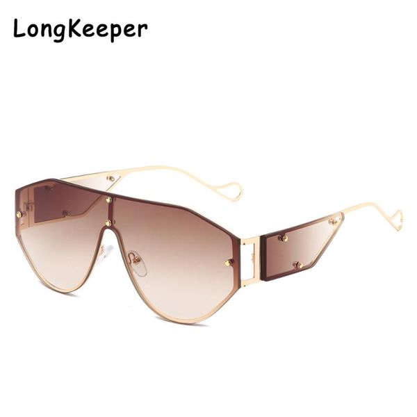 

sunglasses 2021 irregular rimless women brand designer alloy frame oversize gradient sun glasses fashion female clear shades, White;black