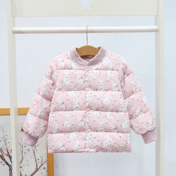 

2021 new children 90% down winter baby girls coats thicken warm toddler kids outerwear 2 color 7lfj, Blue;gray