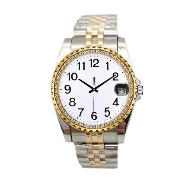 

luxury watch couples style classic quartz movement fashion diamond designer watches men mens women womens watch watches wristwatch, Slivery;brown