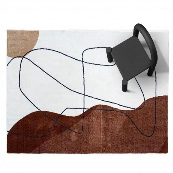 

big size modern style abstract living room rug , high density machine woven home decoration floor mat1