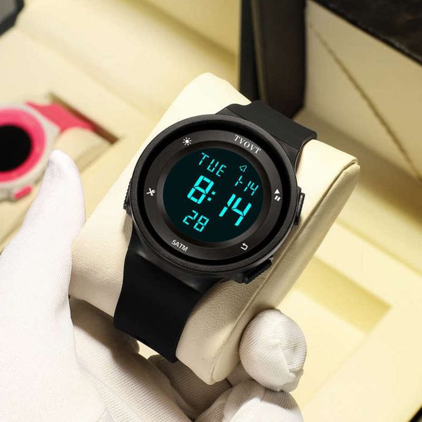 

electronic watch fashion outdoor sports fashion led male student new student, Slivery;brown