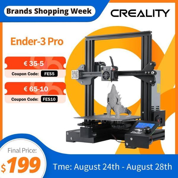 

printers original creality 3d ender-3 pro/ender-3 prox printer with glass plate optional brand mw power drucker impresora kit1