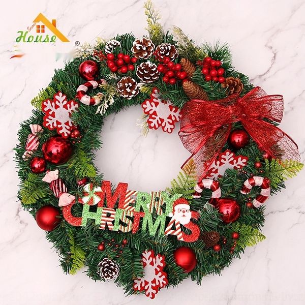 

hiftv wreath door hang korean l christmas decoration christmas flowers rattan circle flowers store window wall snow znn3z