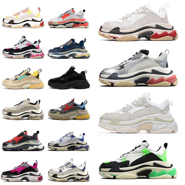 

fashion triple s mens womens casual desinger shoes luxurys designers men women 17fw tripler black white trainers Ã©toile vintage dad sneakers