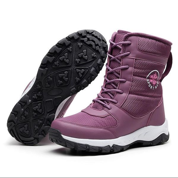 

fur lined winter sneakers fashion woman plush boots platform fur shoes female snow boot waterproof ankle boots for women, Black