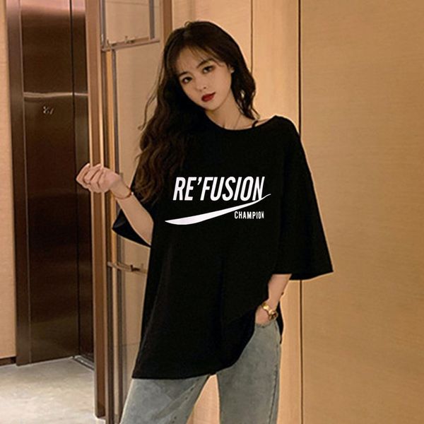 

spring and summer 2020 new chic super a dress net red trampy women's wear ins super fire short t-shirt sleeve t-shirt fashion kb4gs, White