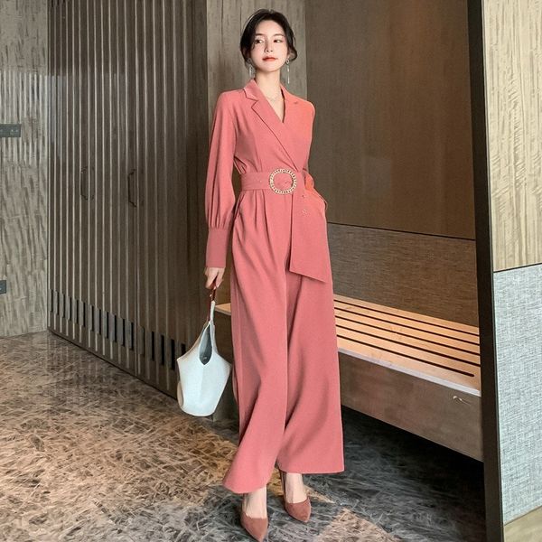 

2021 new autumn fashion mrs. elegant red thin women's overalls long pants outfit dmfp, Gray