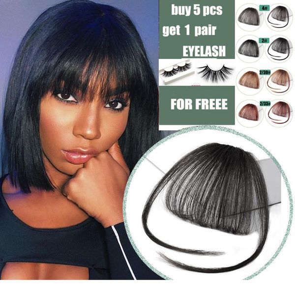 

air bangs clip в челках наращивание волос наращивание волос женщин в удлинении зажима на волосы на доступе к волосам wmtslf, Black;brown