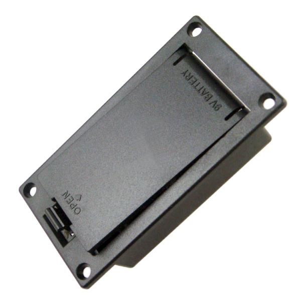 

1pc black guitar bass battery holder cover box 9volt compartment accessory