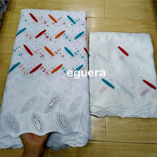 

latest swiss voile lace 2020 african lace fabric white nigerian fabrics for wedding tissu africain broderie coton 7yard, Pink;blue