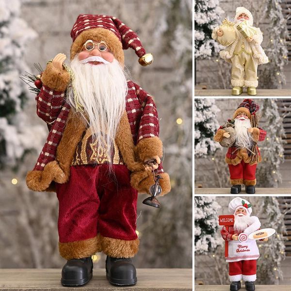 

newdecoration decorative deskclaus figure portable lifelike santa doll figurine perfect ornament dropshipping