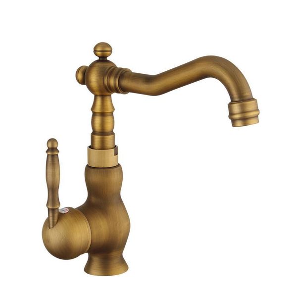 

retro wiredrawing brass bathroom kitchen faucets single holder single hole rotating deck mount faucet cold water m qyltyg