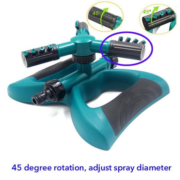 

garden sprinklers automatic watering lawn 360 degree circle rotating water sprinkler 3 nozzles three arm garden pipe hose1