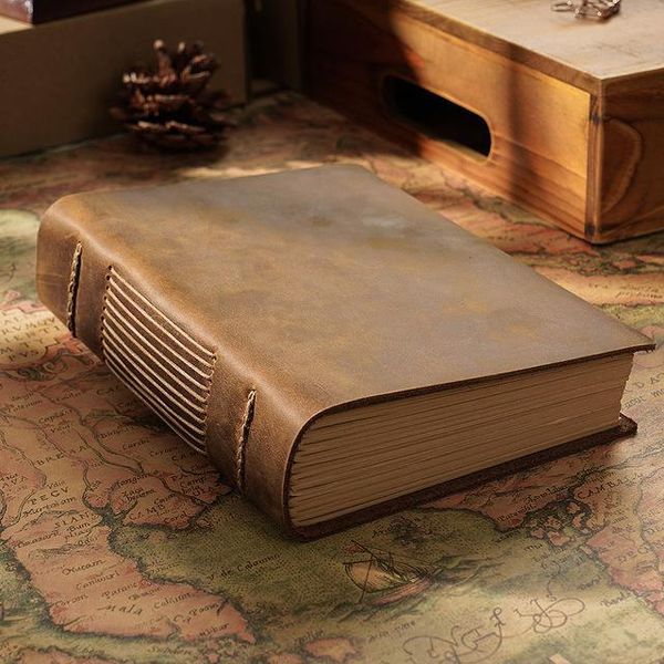 

new luxury notebook vintage diary gift handmade leather sketchbook dairy