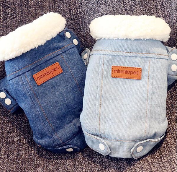 

epack winter jacket puppy clothes outfits denim coat jeans costume chihuahua poodle bichon pet dog clothing apparel