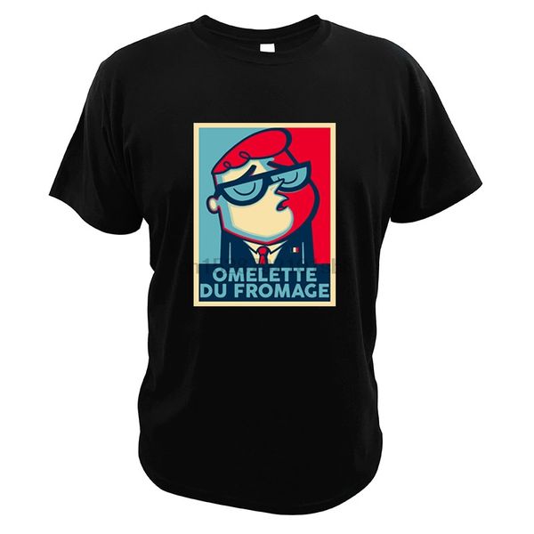 

dexter laboratory t shirts parody cartoon shepard fairey artist 100% cotton t-shirt omelette du fromage tees sport hooded sweatshirt hoodie