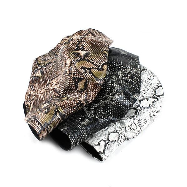 

flb] 2020 snake pattern bucket hat fisherman summer hat outdoor travel hat sun prevent cap hats for men and women f379 wmtfnc yyysports, Black;white