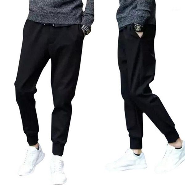 

men fashion casual ninth pants for sports1, Black