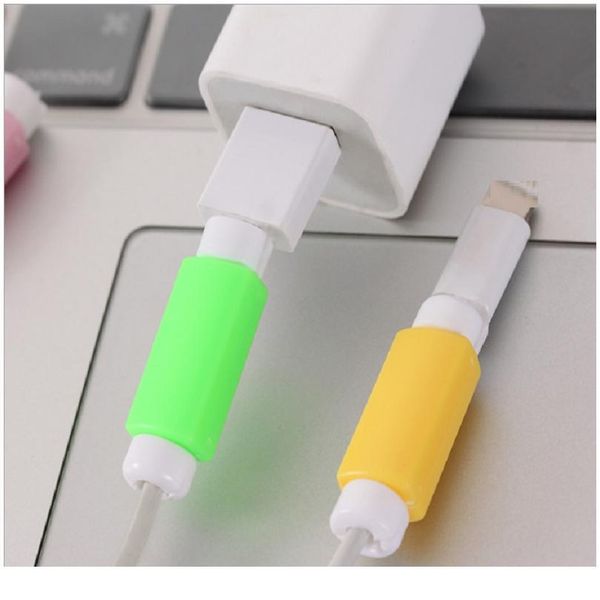 

10pcs/lot cable protector data line colors cord protector protective case long size cable winder cover for iphone usb qylvwh