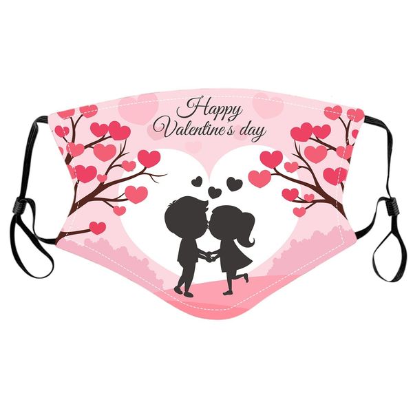 

factory valentine's day for love embrace cupid's heart cloth lovers cotton face mask dustproof plug in filter 3 pczei
