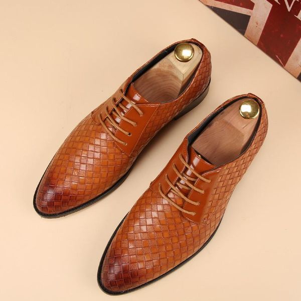 

2020 autumn winter new dress men shoes business formal oxfords footwear comfortable classic men leather flats c1-66, Black