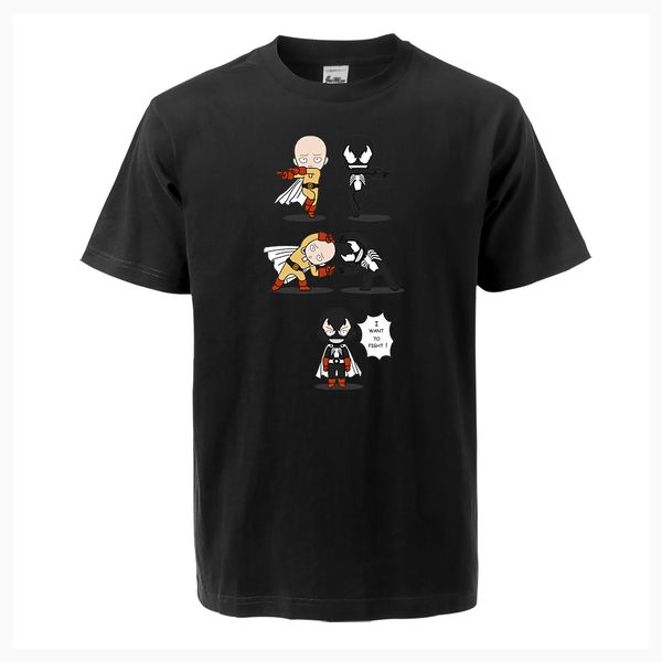 

sport venom one punch man funny print t shirts strongest host ever 2019 new summer short sleeve men cotton fashion fitness tees