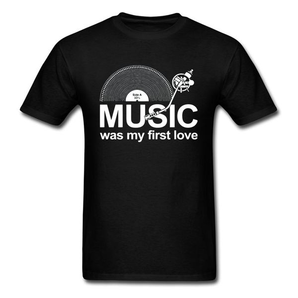 

music was my first love funny custom short sleeve for male vinyl record print tees sport hooded sweatshirt hoodie t shirt