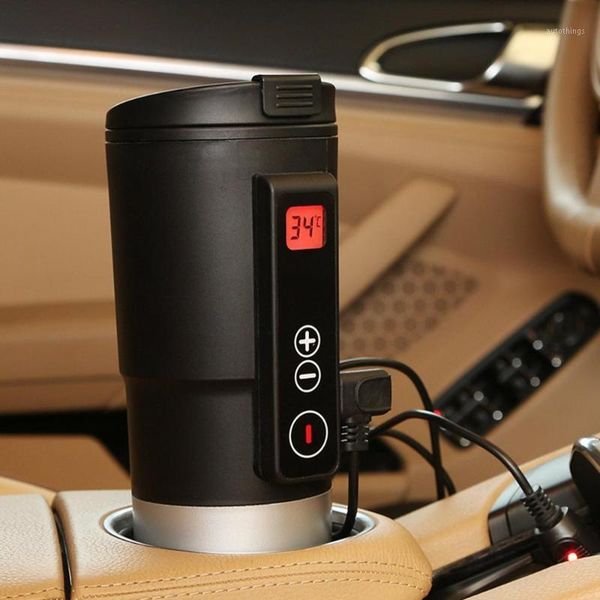 

car 12v electric water cup thermostat car home temperature control cup multi-function heating mug kettle1