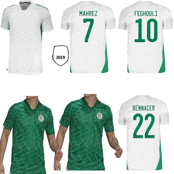 

maillot algerie 2020 2021 soccer jersey home away mahrez bounedjah feghouli bennacer atal 20 21 algeria maillot de foot, Black;yellow