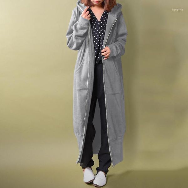 

zanzea women autumn hoodies sweatshirt coats casual hooded long sleeve zipper fleece jackets plus size coat winter long outwear1, Black;brown