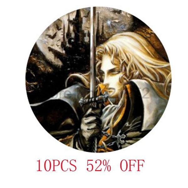 

pendant necklaces castlevania symphony of the night alucard cover art inspired necklace keyring bookmark cufflink earring, Silver