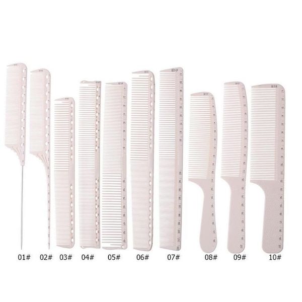 

1pc pro hair comb plastic anti static salon hairdresser hair cutting comb hairdressing comb barber salon ha jllids, Silver