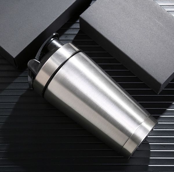 

750ml stainless steel protein powder sports fitness cup multi-function milk shake bottle a05