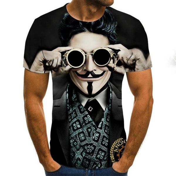 

clown joker face terror 3d print shirts hippie hippie oversized men clothing