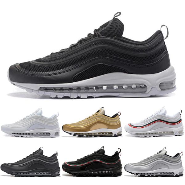 

running shoes og gold silver bullet triple white black mens womens trainer sports sneakers size 36-46, White;red