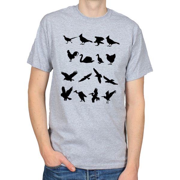 

2020 100% cotton silhouette of birds infograph outlines drawing nature duck rooster chicken hoodie designers t shirts sweatshirt