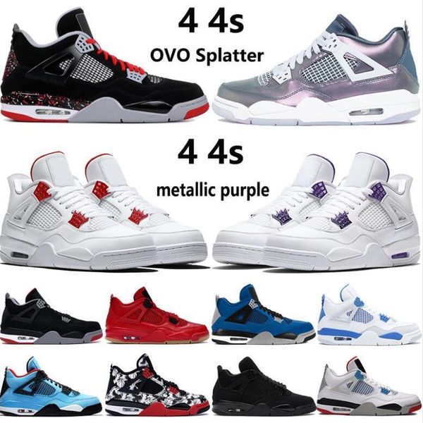 

top 4s белый парус se neon 2020 черный кот jumpman 4 баскетбол обувь металлические зеленые тренеры фиолетовый мужчин спортивные кроссовки