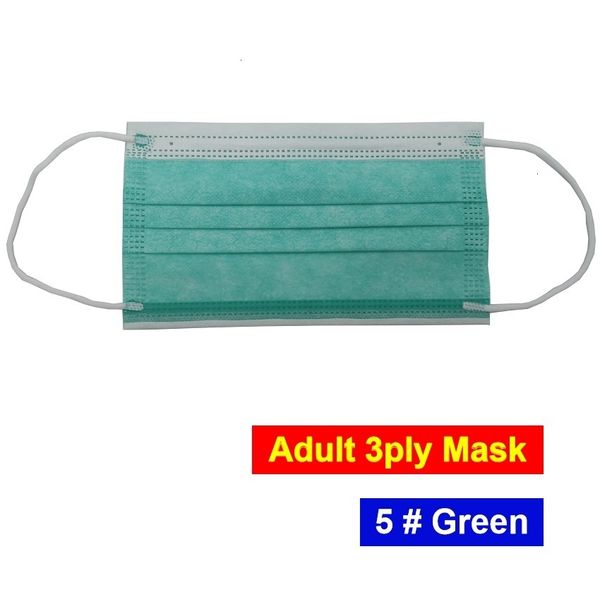 

factroy wholesale disposable 3ply ply face colorful 3 layers flat mask 5 uxmp3