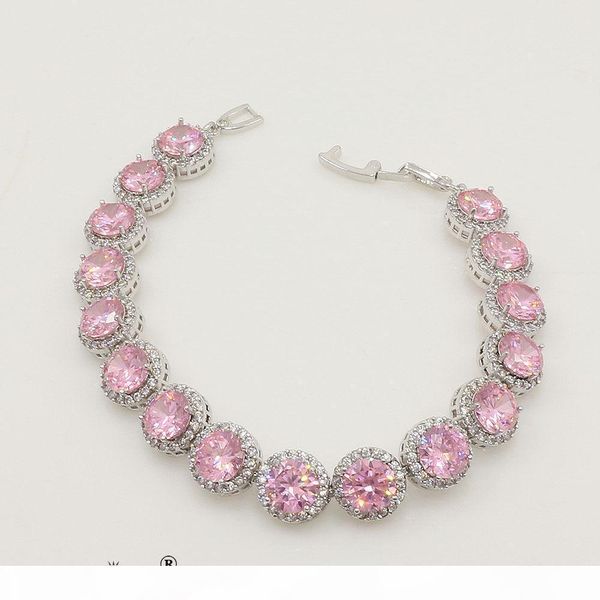 

links bracelet handmade sterling silver gemstone round shape pink kunzite z garnet emerald sapphire hermosa jewelry 7 inch, Black