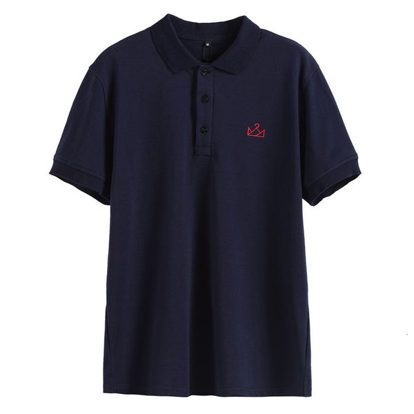 

negizber new fashion brand shirt men solid embroidery short sleeve 100 cotton men's polo business casual clothing