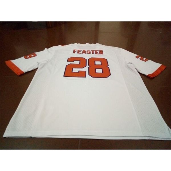 

3740 #28 tavien feaster clemson tigers orange white college jersey or custom any name or number jersey, Black