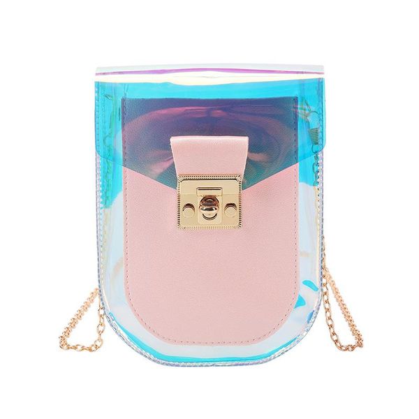 

2020 laser women shoulder bag summer autumn fashion color matching square bag lady shoulder messenger popular female handbag