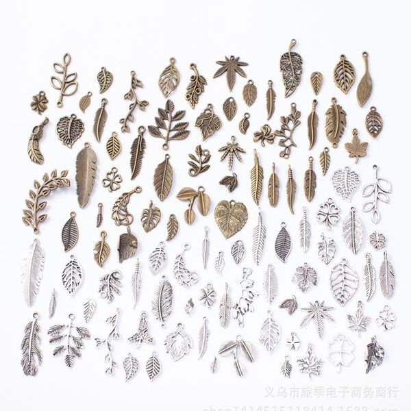 

mixed 20/40pcs angel feather wing leaf charms pendant diy birds rose flower charm necklace bracelet jewelry making acc wmtaks